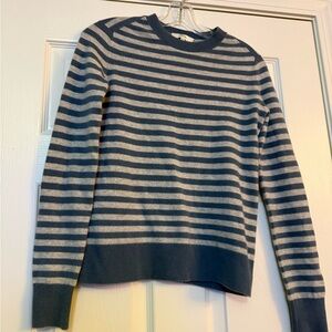 Vince 100% Cashmere Blue Striped Sweater Size XXS Pristine Condition